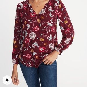 Old Navy Relaxed Floral Print Blouse